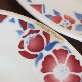 + Set 8 dessert plates Céranord - Saint Amand model Eglantines +