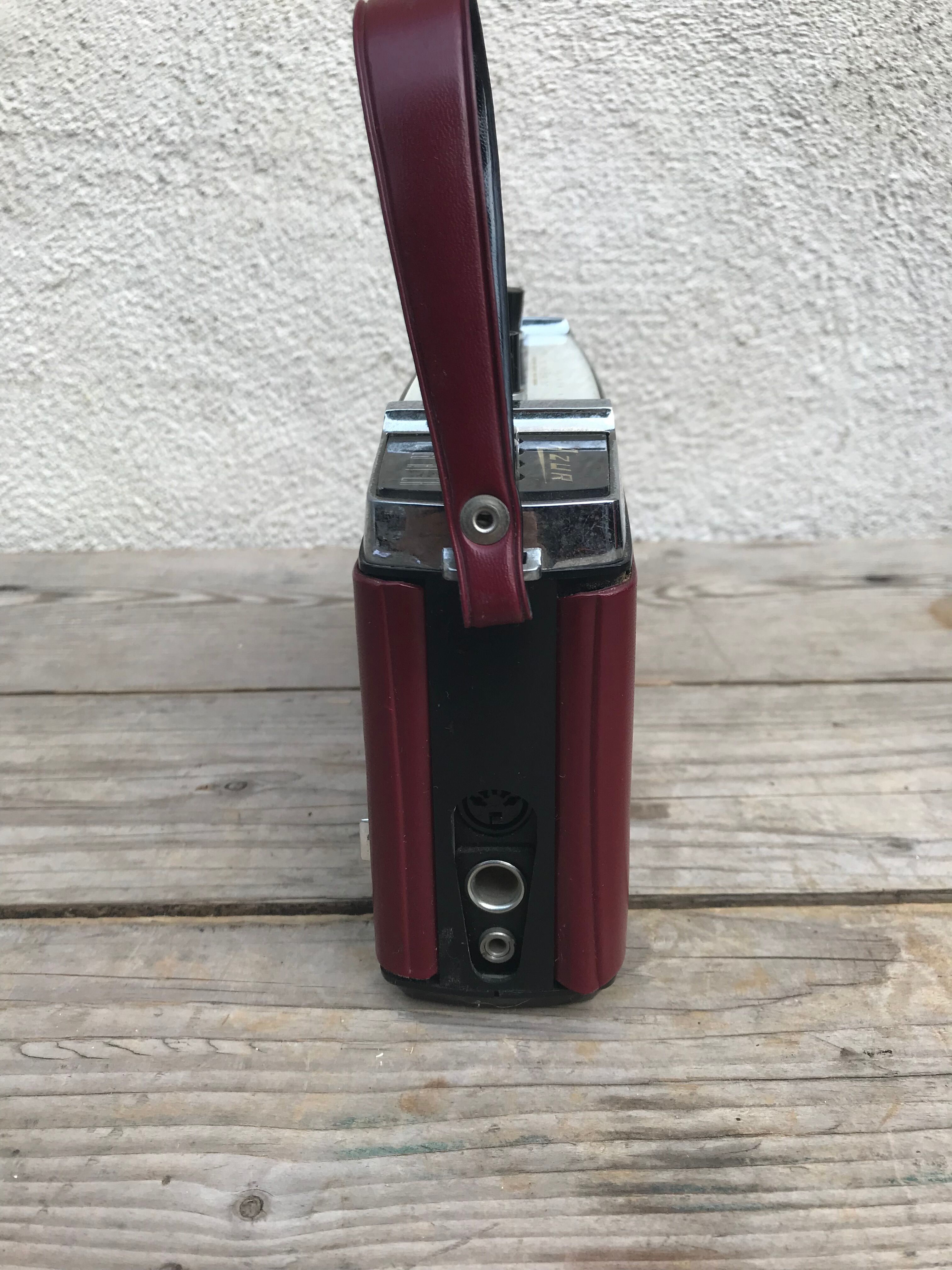 Former radio portable ondax blue leather red