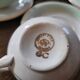 Set of 8 opaque porcelain cups – 1950s