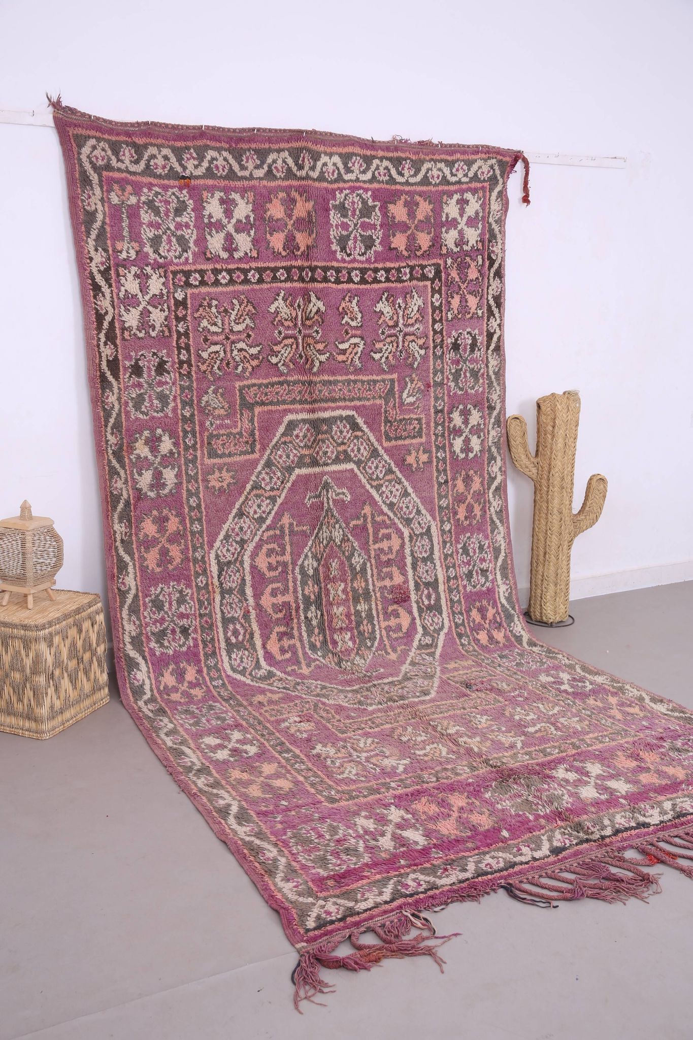 Large Vintage Moroccan Rug 178 x 362 cm - Berber Wool Rug - Handmade Rug