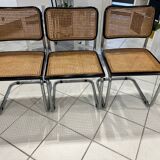Set of 3 Cesca B32 chairs by Marcel Breuer, 1984.