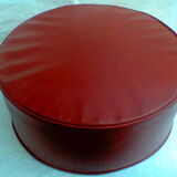 Pouf in faux-leather