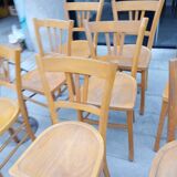 Set of eight luterma bistro chairs.