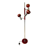 Vintage Wilko Eyeball Floor Lamp in Bordeaux Red | Space Age Lamp