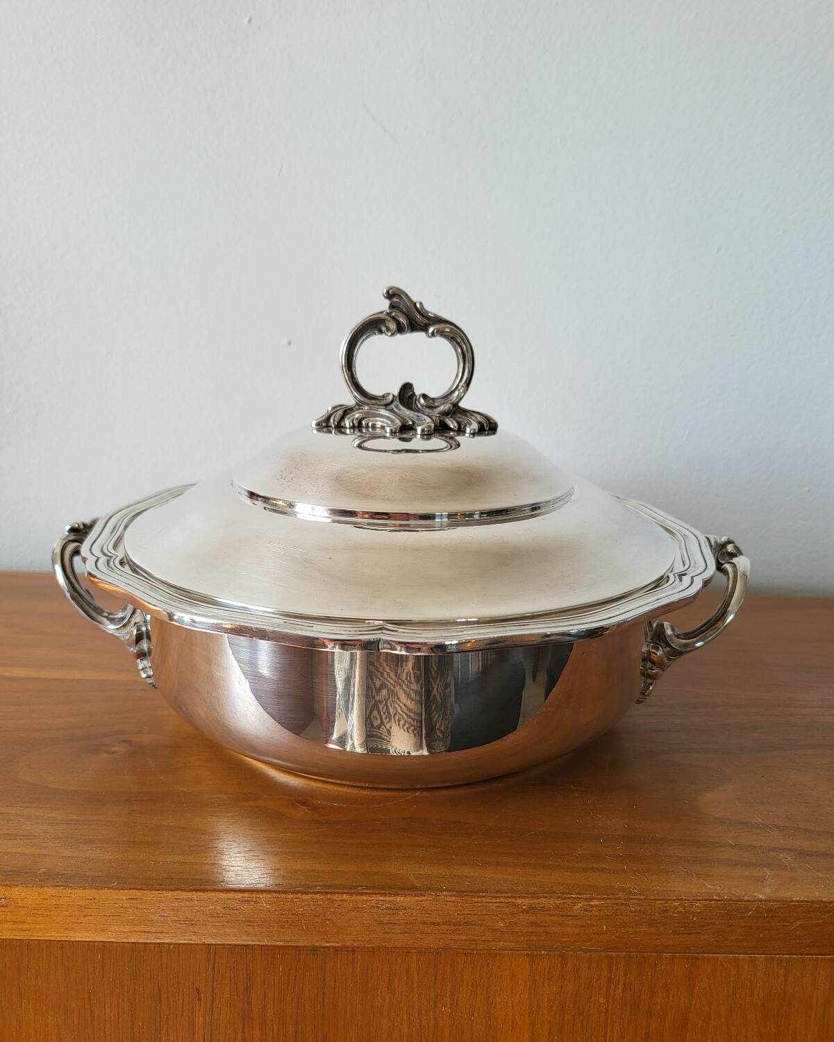 Silver-plated vegetable dish with Lutece hallmark