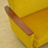 Velvet Daybed Sofa with fold-out function, 1960s