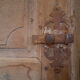 Old door eighteenth coffered fittings
