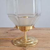 Table lamp in pressed glass