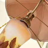 Art Nouveau mushroom lamp – Émile Gallé – Floral pansy decoration