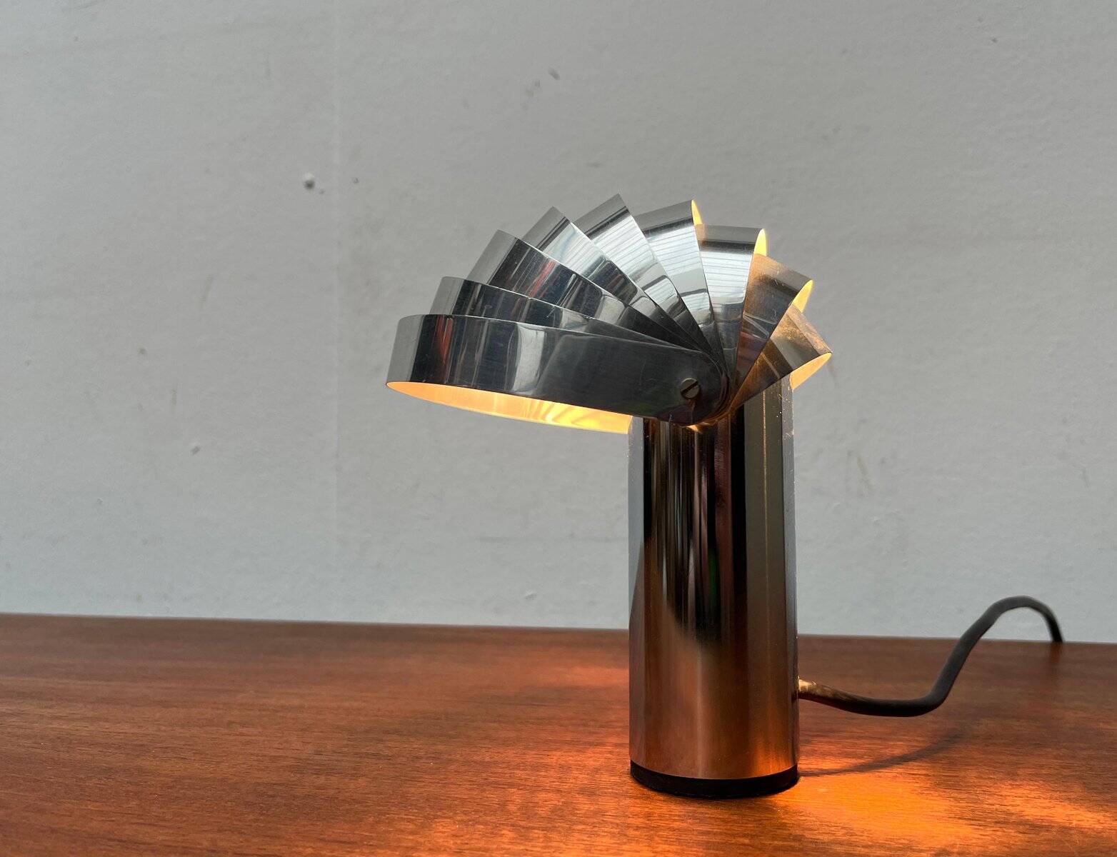 Vintage Swiss Visier table lamp from the space age by E. R. Nele for Temde, 1970s.