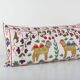 Vintage embroidered cushion cover 46x97 cm