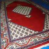 Tapis Vintage Seraband Indien en Laine, Années 1970, Élégance Artisanale