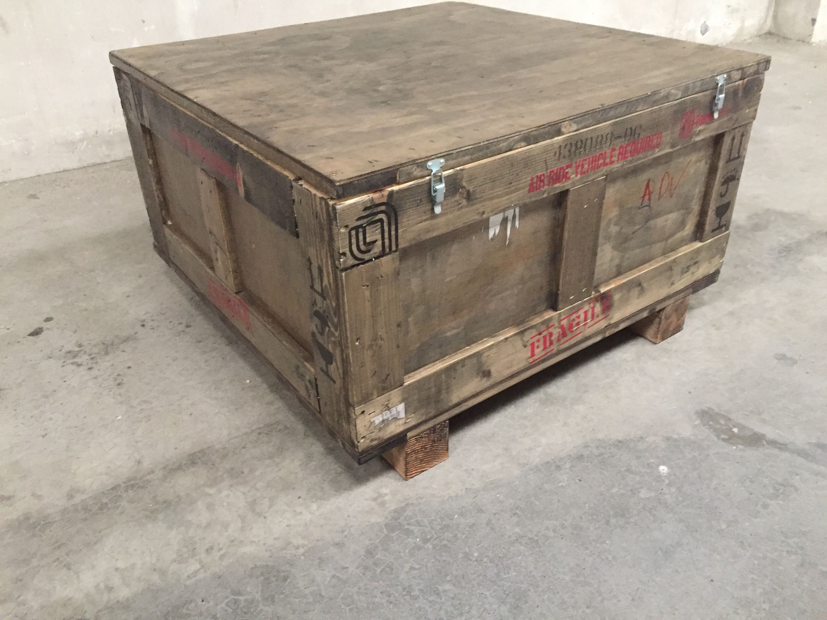 Coffee table industrial boot