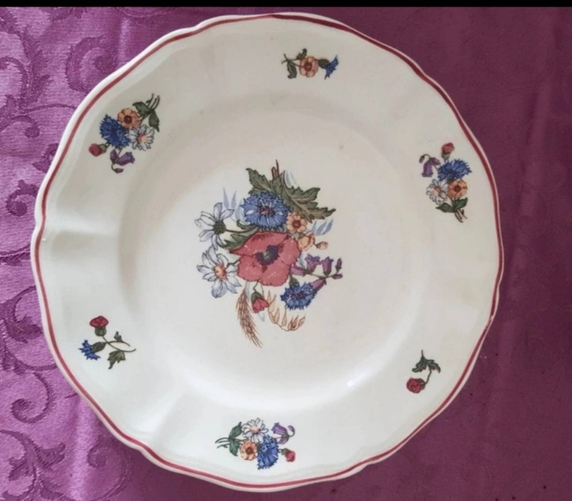 Set of 6 dessert plates, Sarreguemines Agreste