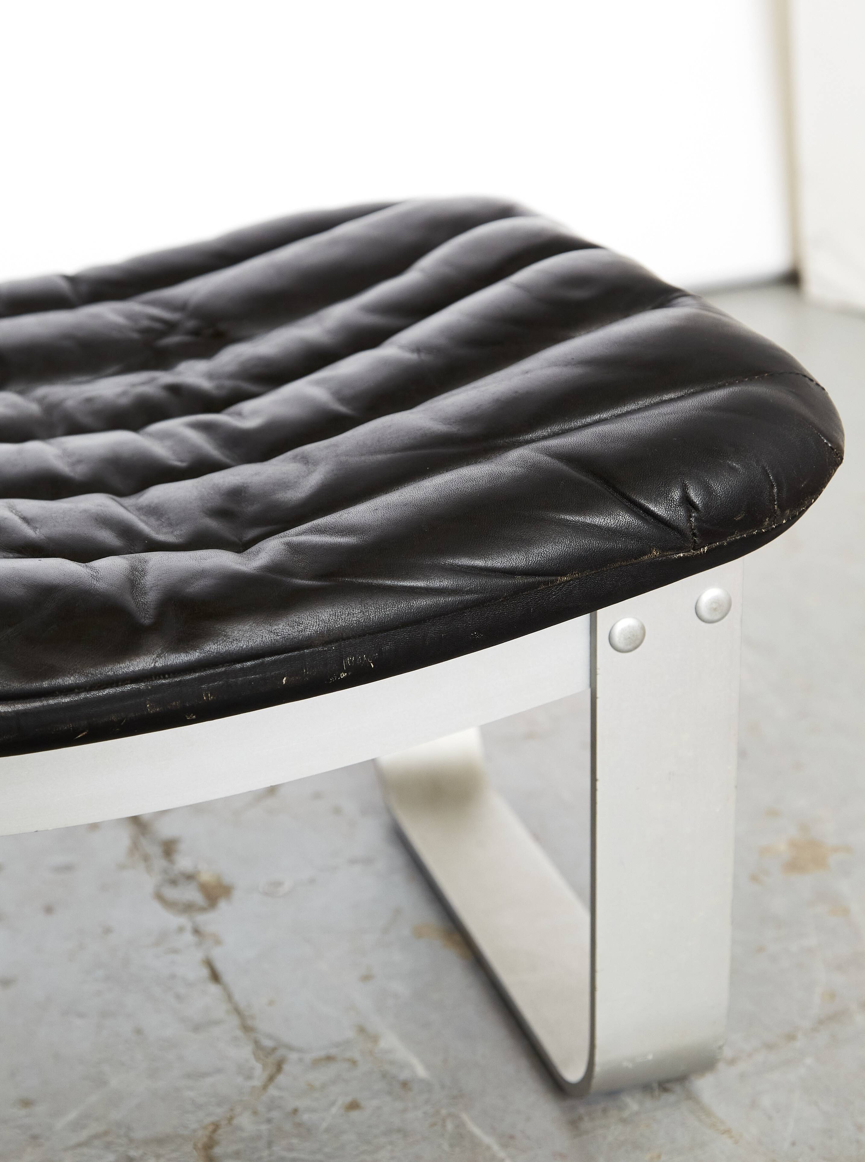 Lounge chair and ottoman Ilmari Lappalainen "Pulkka" for ASKO