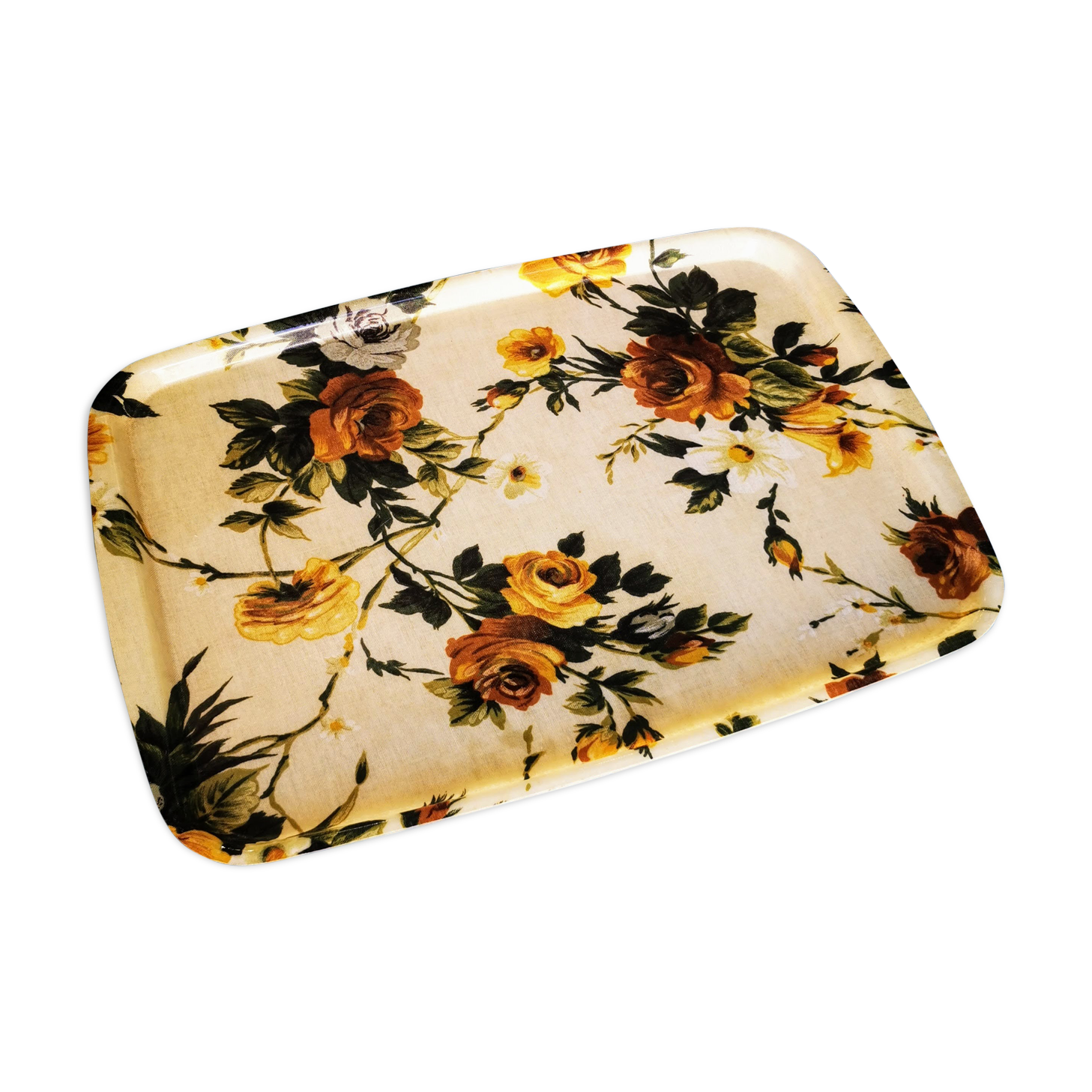 Flowery vintage platter