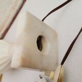 White marble amphora shaped table lamp