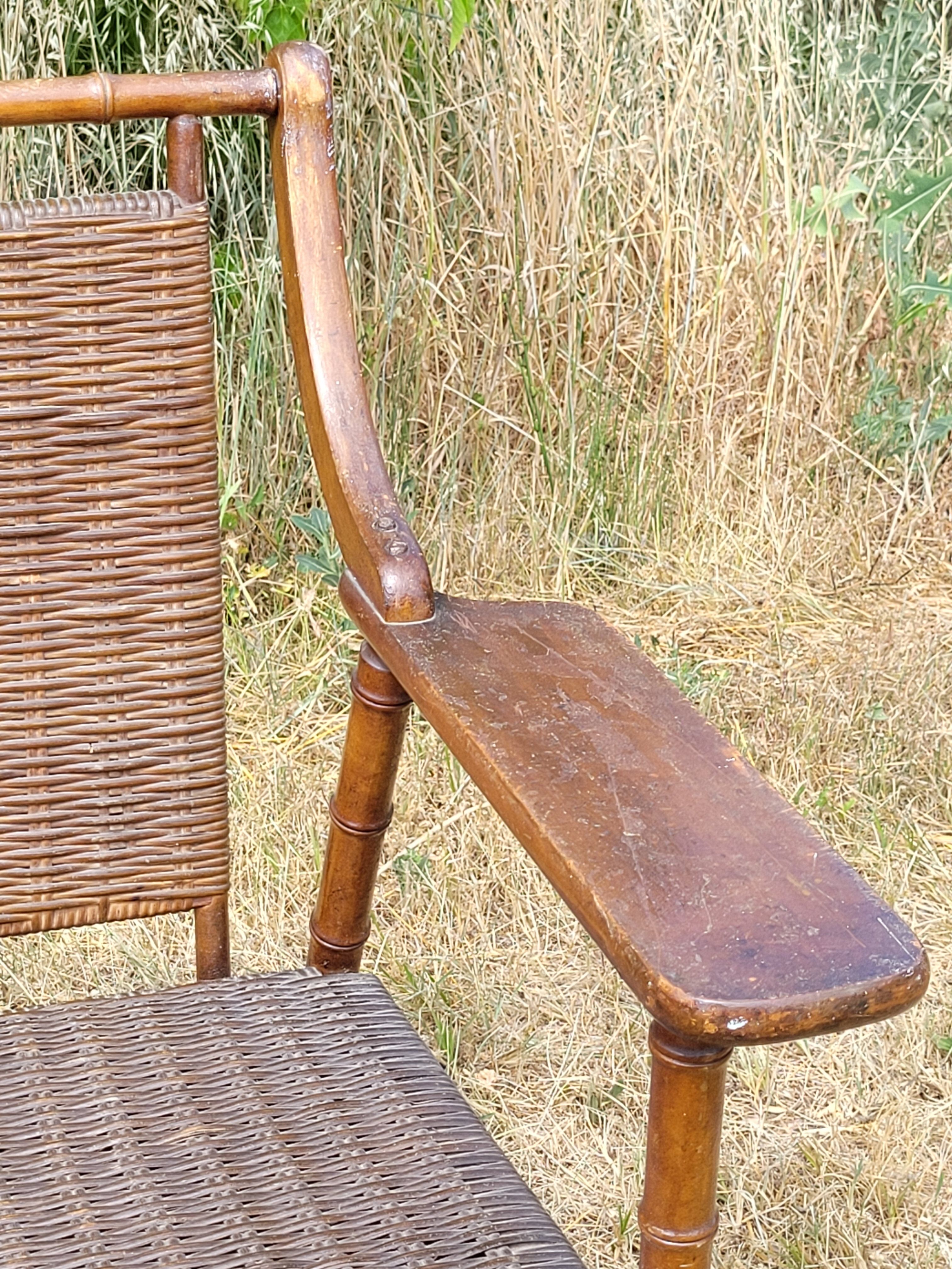 2 vintage rattan armchairs