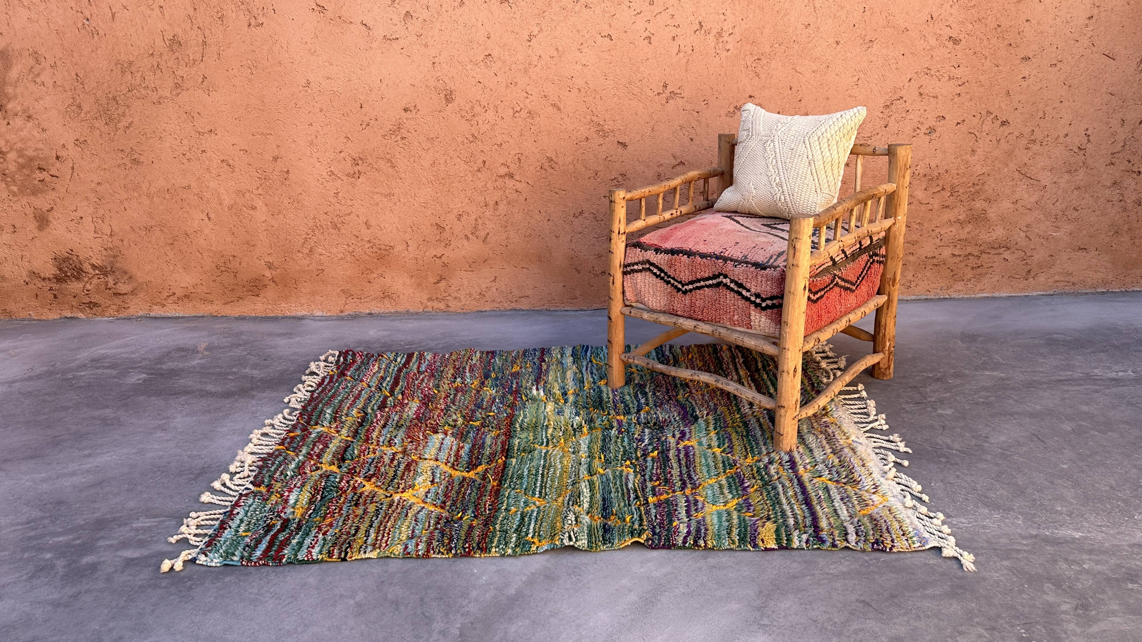 Colorful Beni M'Rirt Moroccan rug - 127 x 181 cm