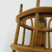 Rattan bamboo lantern wall light. 1950s-1960s