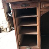 Desk administrative old oak to curtains