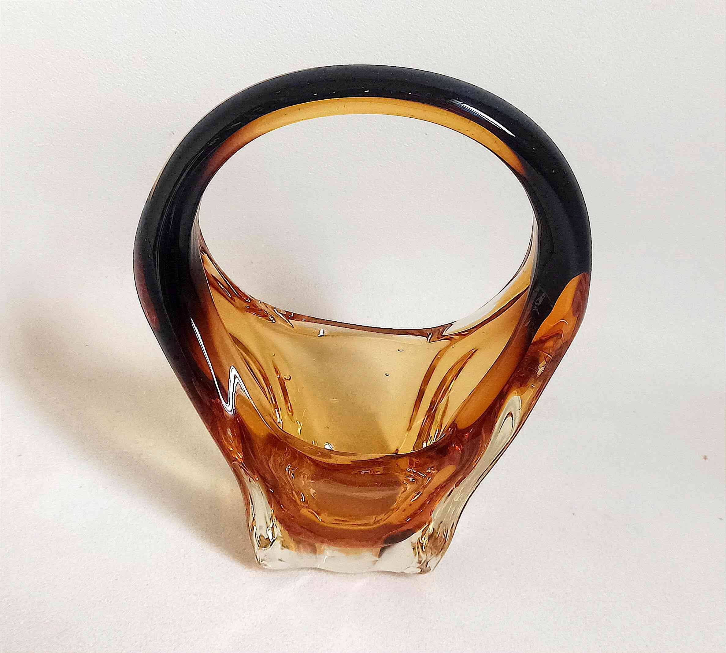 Vase or basket shape Murano Height 21.2 cm
