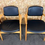 4x 60s 70s dining armchairs Danish design oak Denmark