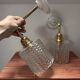 Pair of seventies glass globe wall lights
