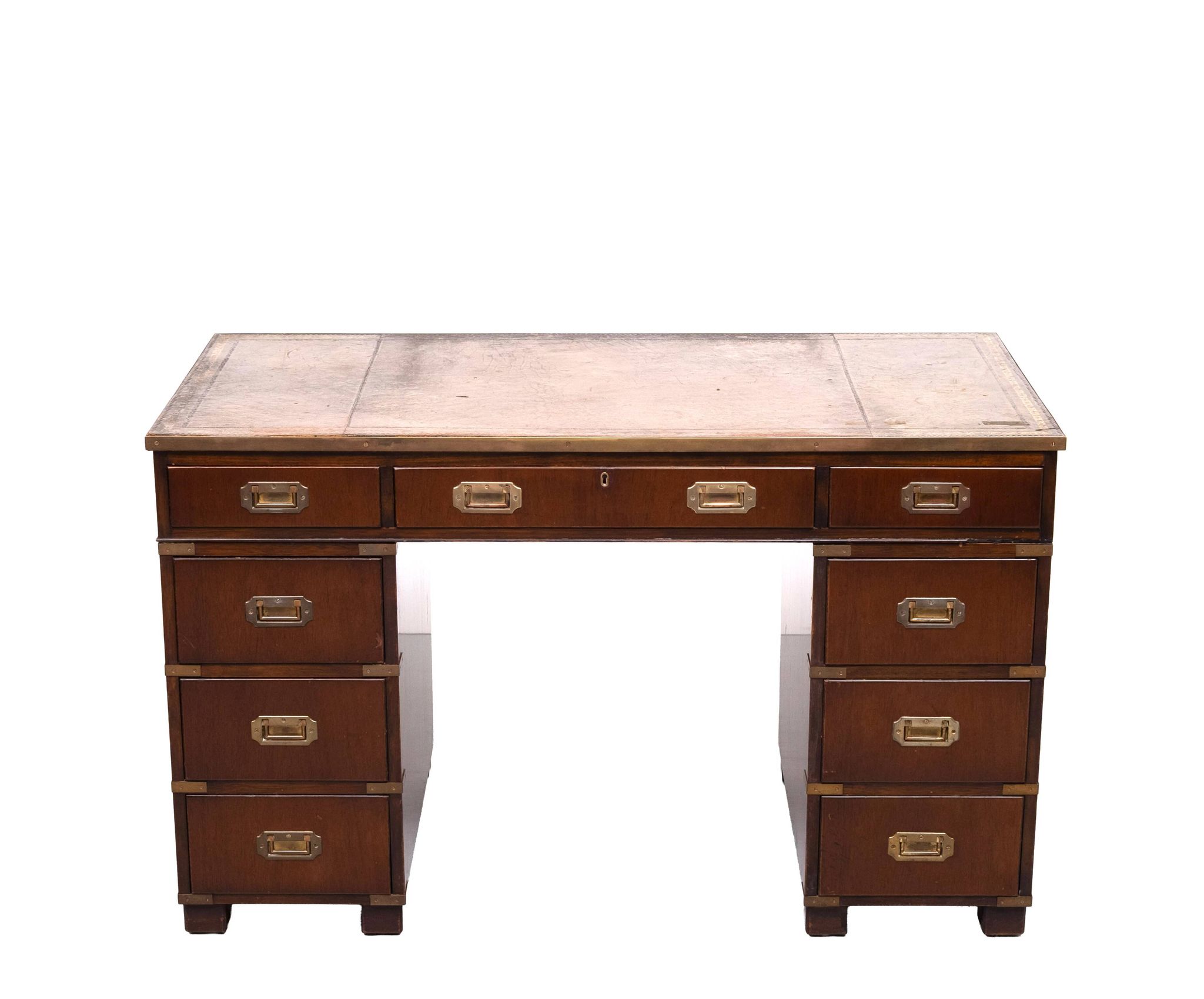 Bureau de campagne en acajou par N. Norton LTD Angleterre