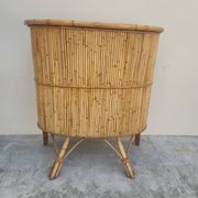 Vintage rattan bamboo bar 1950s
