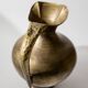 Vintage brass vase from the 1940s, hand-hammered metal, amphora shape, Italian design from the 1940s.