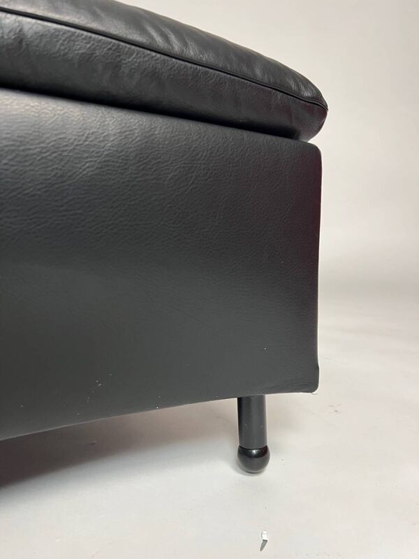 Fauteuil vintage De Sede DS 23 avec repose-pieds en cuir