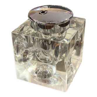 Briquet de table en cristal années 60