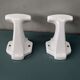 Pair of art deco porcelain coat racks