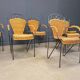 Wicker chairs attributed to Frederick Weinberg, 1960s, set of 6
