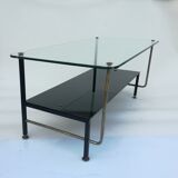 Asymmetrical glass coffee table 1950