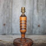 wood lamp, vintage wooden lamp base, table lamp, living room lamp, lamp