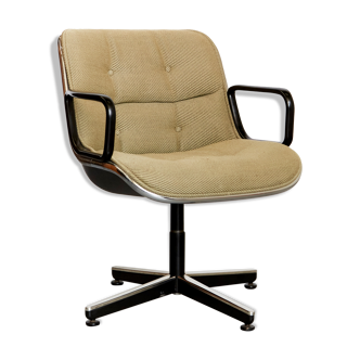 Charles Pollock Leather Executive Chair for Knoll International