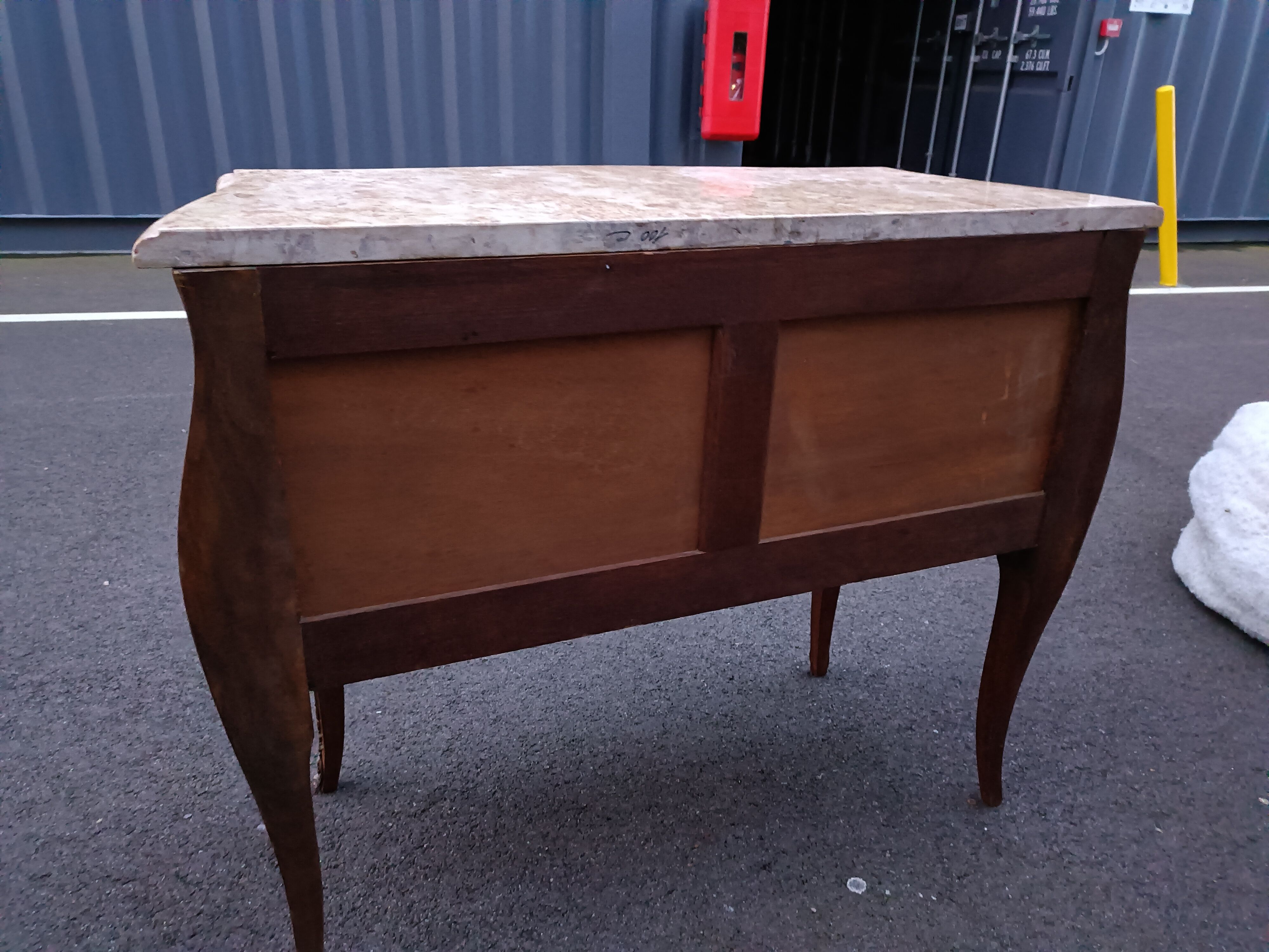 Chest of drawers marquetry marble top