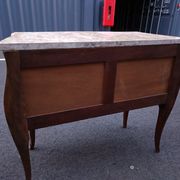 Chest of drawers marquetry marble top