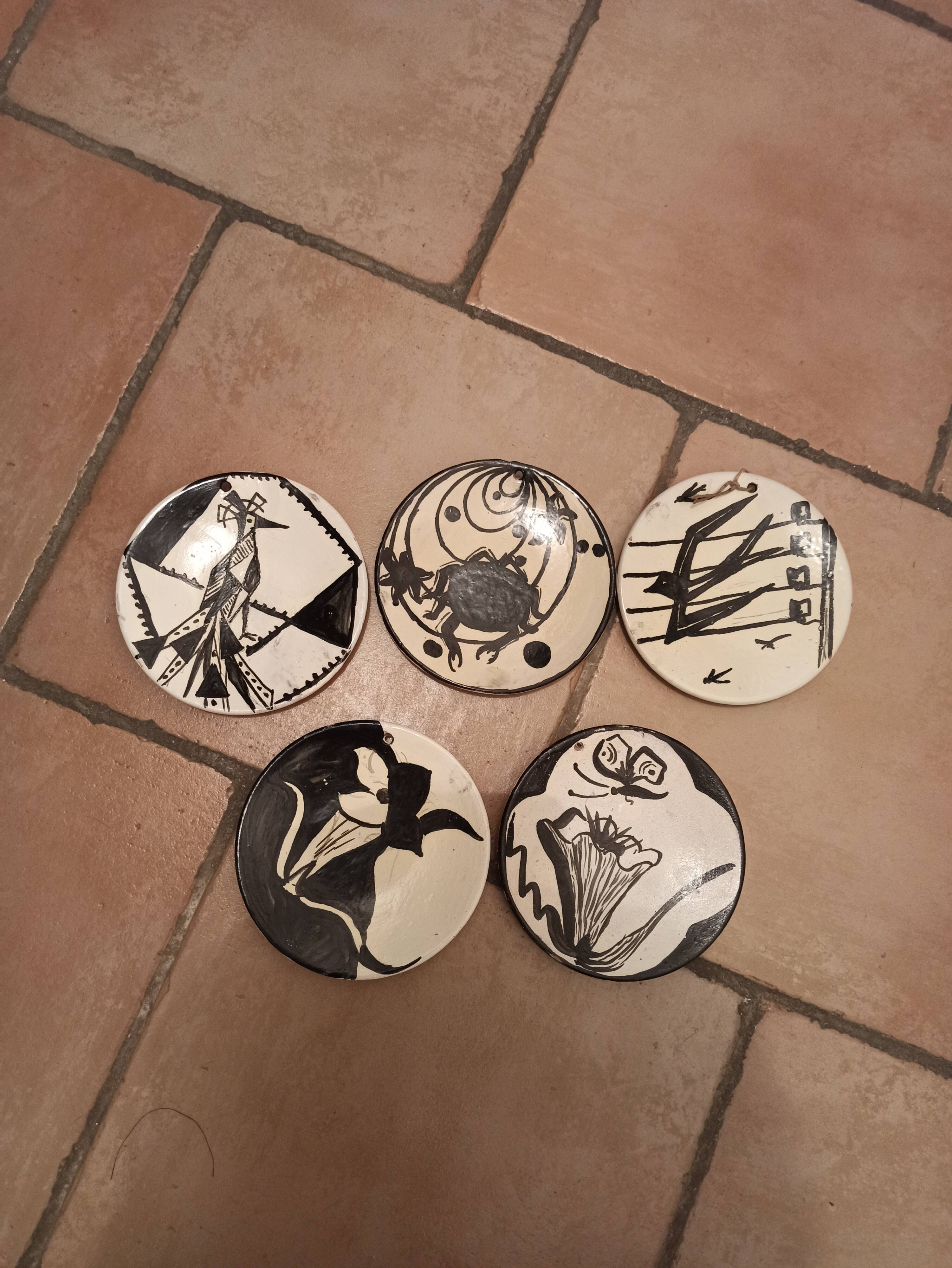 Hand-painted plates by René Chaix