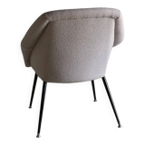 Gray boucle shell armchair | Germany | 1960s