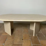 Travertine coffee table