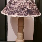 Lamp foot wood cabinetmaker color pepper abbat day jungle fabrics beige and black