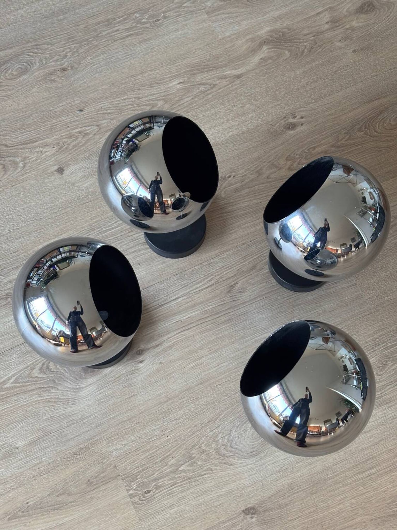 appliques Space Age chrome Staff Leuchten, Allemagne 1970