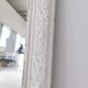 White lacquered wood mirror