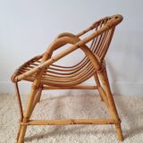 Children's rattan basket armchair