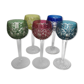 Set of five wine glasses from the Rhine of Saint Louis