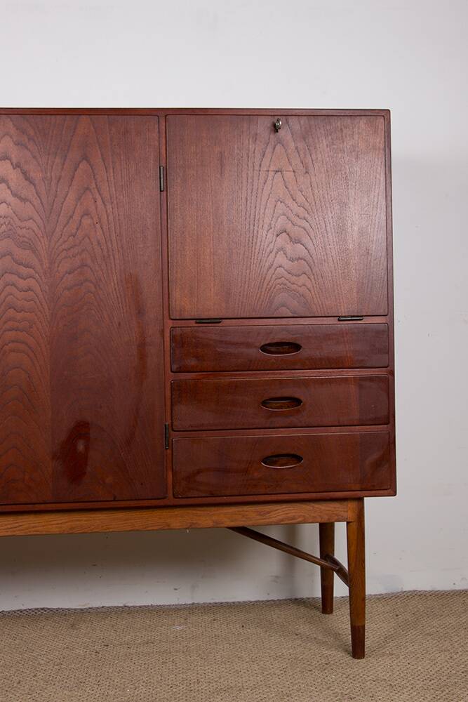 Danish Teak Highboard by Kurt Ostervig for Randers Mobelfabrik 1960.