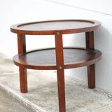 Art Deco style wooden coffee table, vintage wooden table, living room table